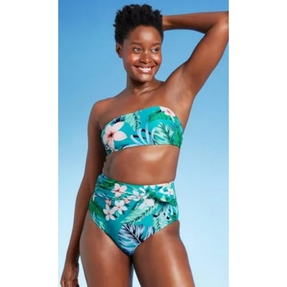 Kona Sol sash tie high waist bikini bottoms Size XL - Picture 3 of 12